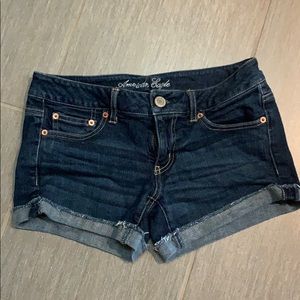 American Eagle Dark Wash Jean Shorts Denim